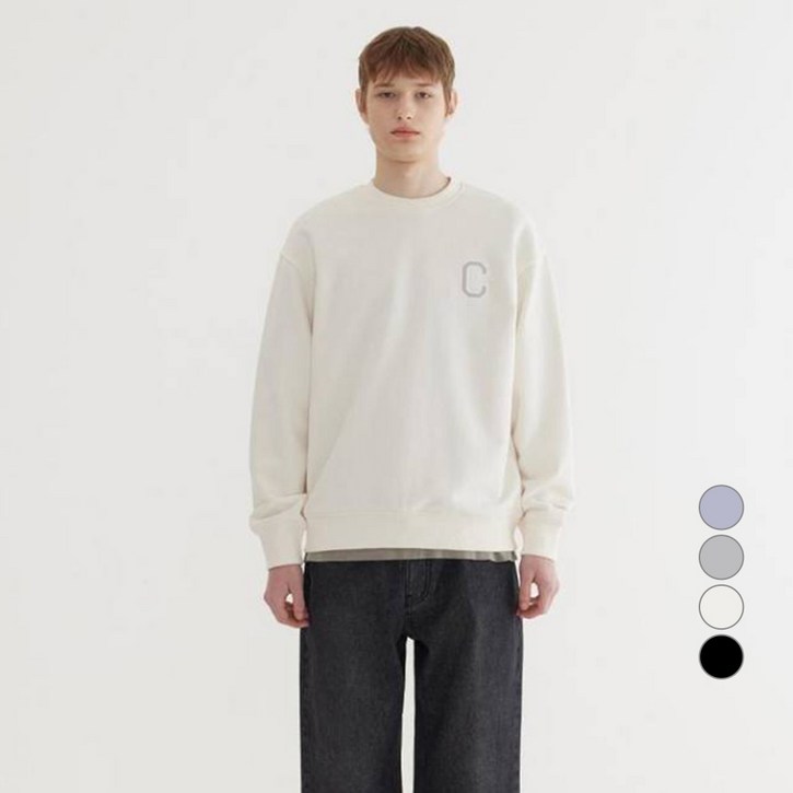 커버낫 남녀공용 C 로고 맨투맨