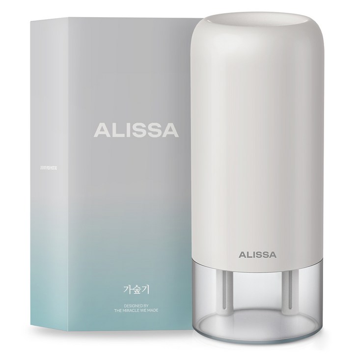 알리사 미니 초음파 사무용 무선 탁상용 충전식 가습기 700ml + 필터 4p 세트