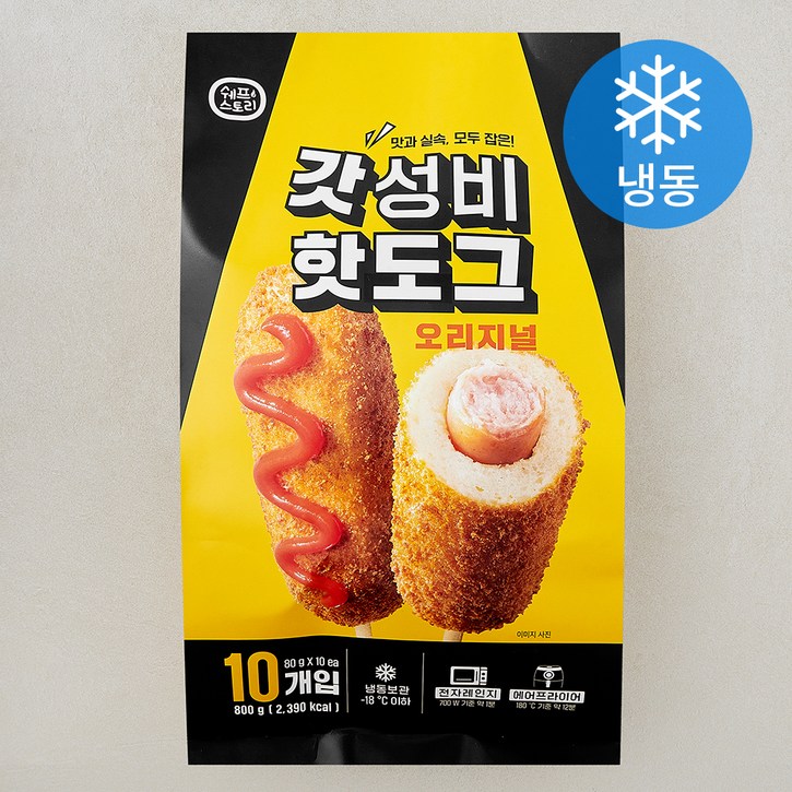 쉐프스토리 갓성비 핫도그 (냉동), 80g, 1개, 10개입