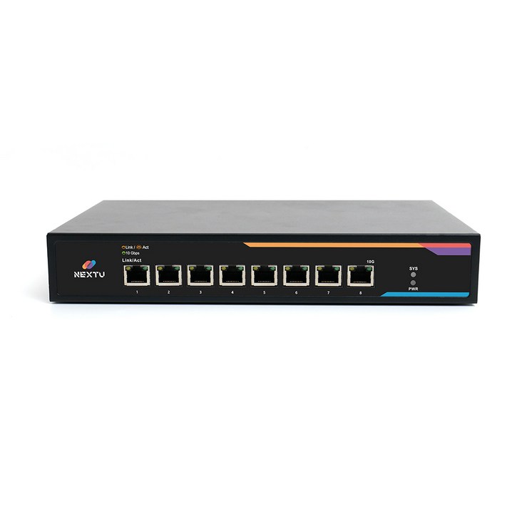 넥스트유 스리오 8포트 멀티기가 스위칭허브 1G  2.5G  10G