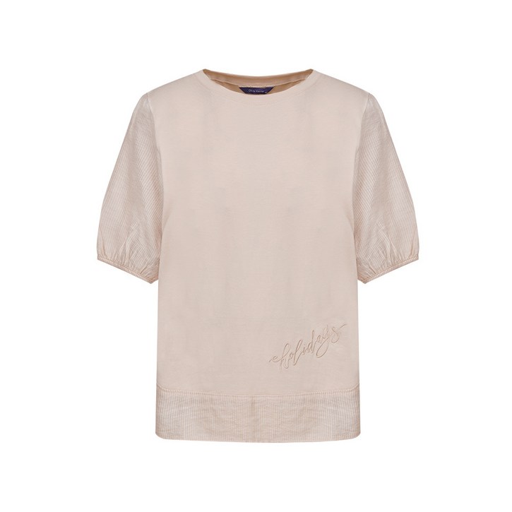 올리비아하슬러 올리비아하슬러 스트라이프 배색 티셔츠OHEMTS113