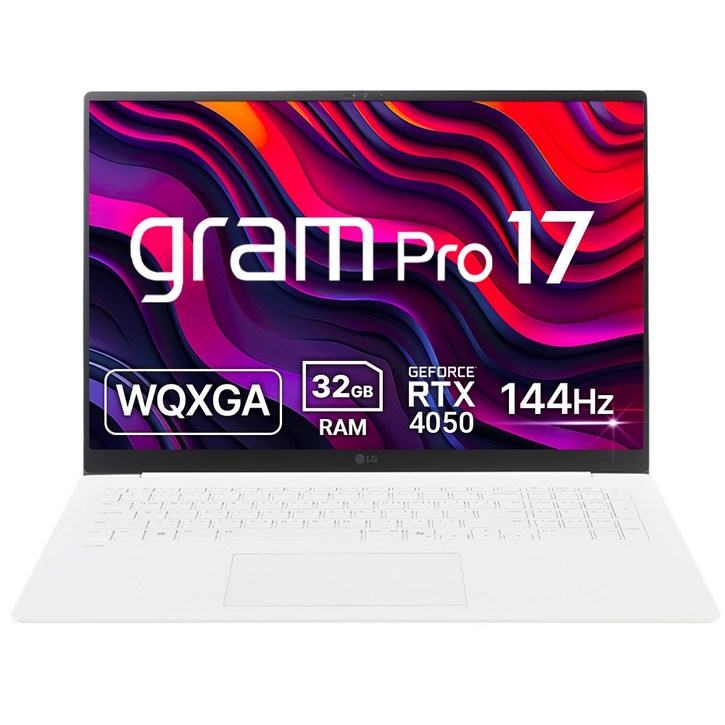 LG전자 2025 그램 프로 17인치 17ZD90TRSXFWK 프리도스 RTX 4050 32GB 초경량 대화면 대학생 고성능 게이밍 노트북, 17ZD90TRSXFWK, 윈도우 11 홈, 32GB, 2TB, 화이트