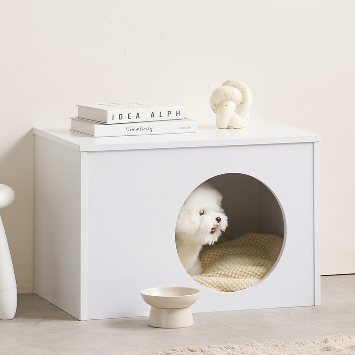 잉글랜더 오트 강아지집 고양이 숨숨집 겸용 협탁 600400