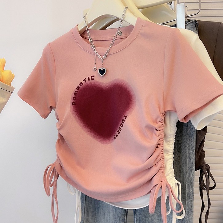 카밀라쇼룸 편하고 예쁜 디자인 그라데이션 반팔 하트 셔링티