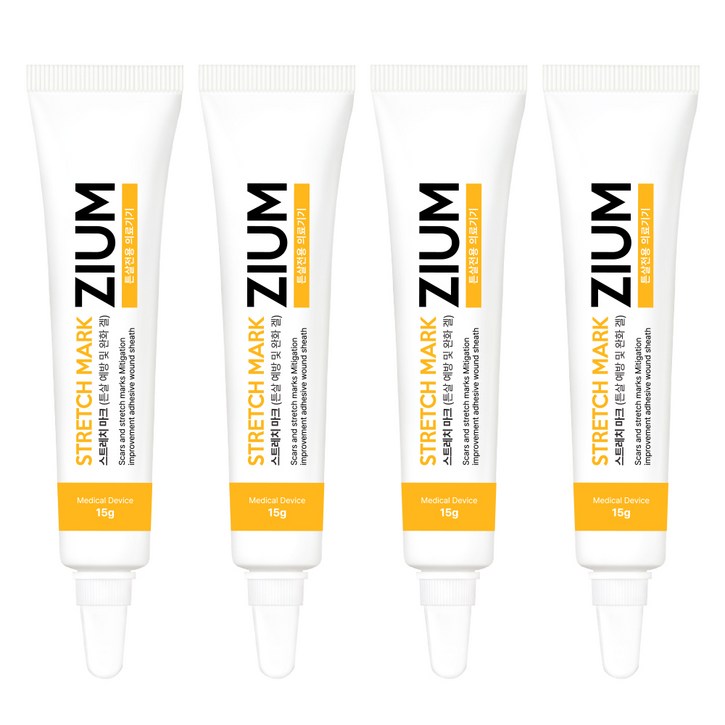 튼살ZIUM 스트레치마크 겔 크림 임산부 청소년 튼살관리, 15g, 4개