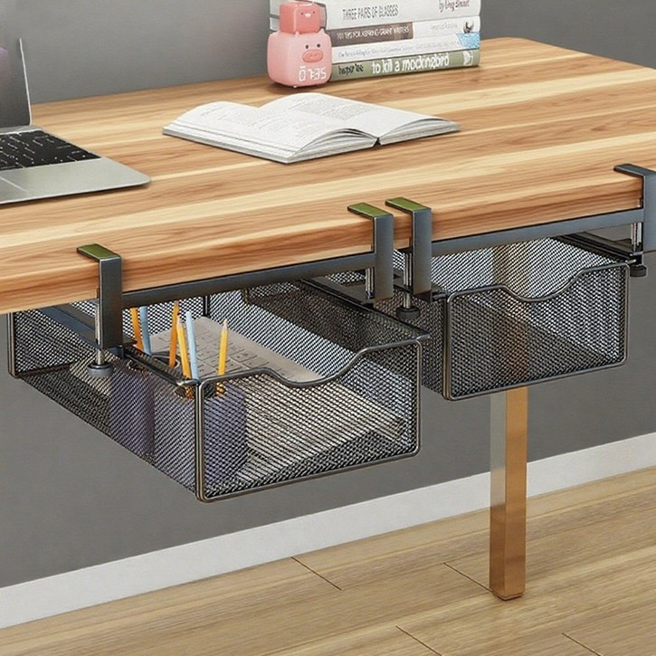 하루꿈 책상밑 서랍 테이블 무타공 저리함 슬라이드 데스크 수납함 걸이형 서랍