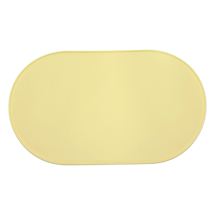 애니먼 강아지 고양이 논슬립 실리콘 식기 매트, 1개, 레몬 선샤인