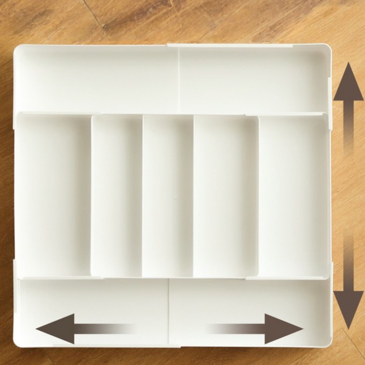 라워스 네방향조절 칸막이 서랍안 정리함, 1, 화이트