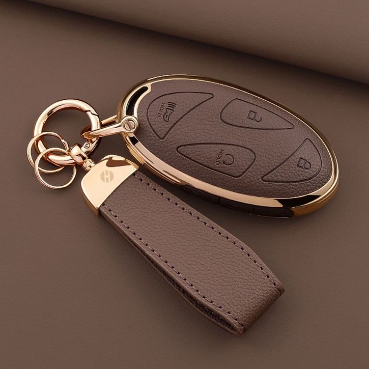 HAKO 소프트 가죽TPU 키케이스+키홀더 (현대호환)