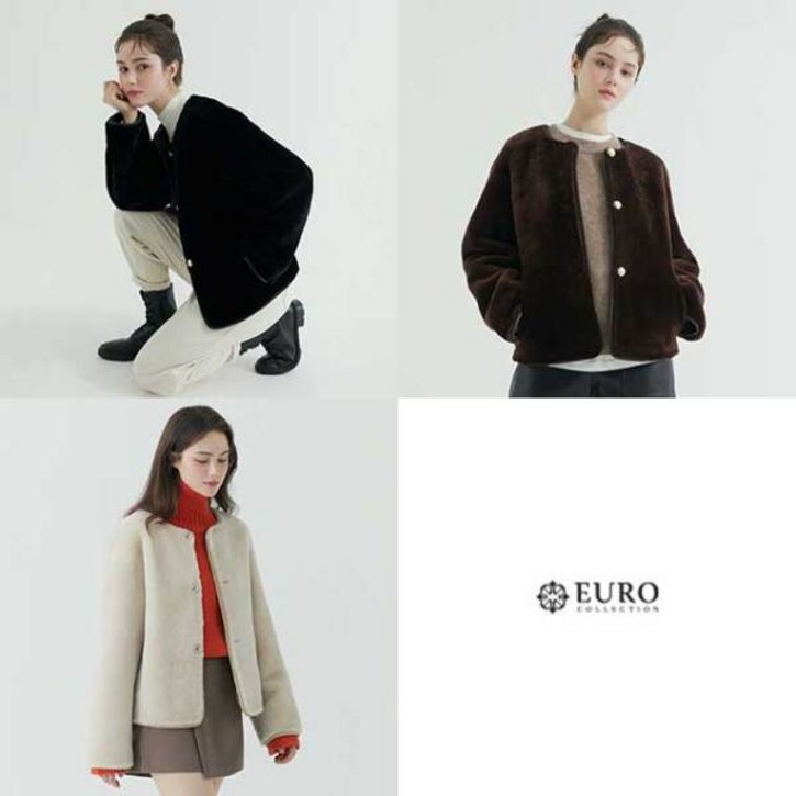 [유로컬렉션] 호주산 리얼 무스탕 라운드 자켓