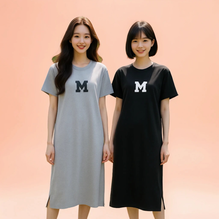 소리제 여성 여름 원피스 롱 티셔츠 11