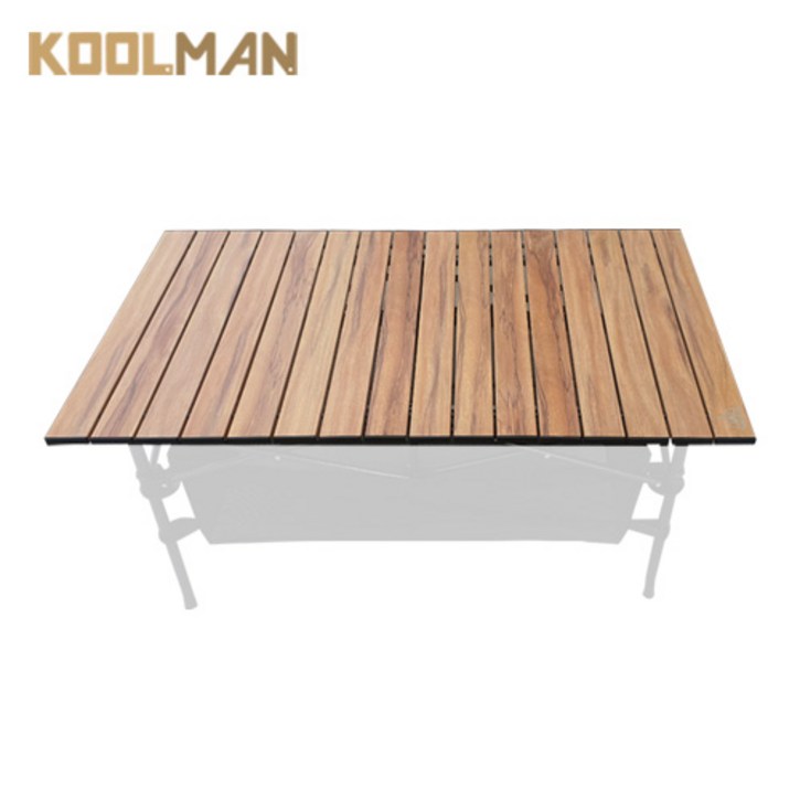 쿨맨 알루미늄 접이식 캠핑 테이블 (대형) 우드무늬 상판 95cm(폴대포함)