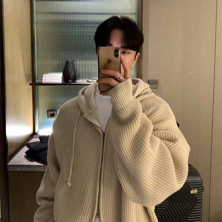 해피유통 겨울 패션 후드 집업 니트 가디건 캐주얼 스웨터 남자 LWJ 해피유통 겨울 패션 후드 집업 니트 가디건 캐주얼 스웨터 남자 LWJ