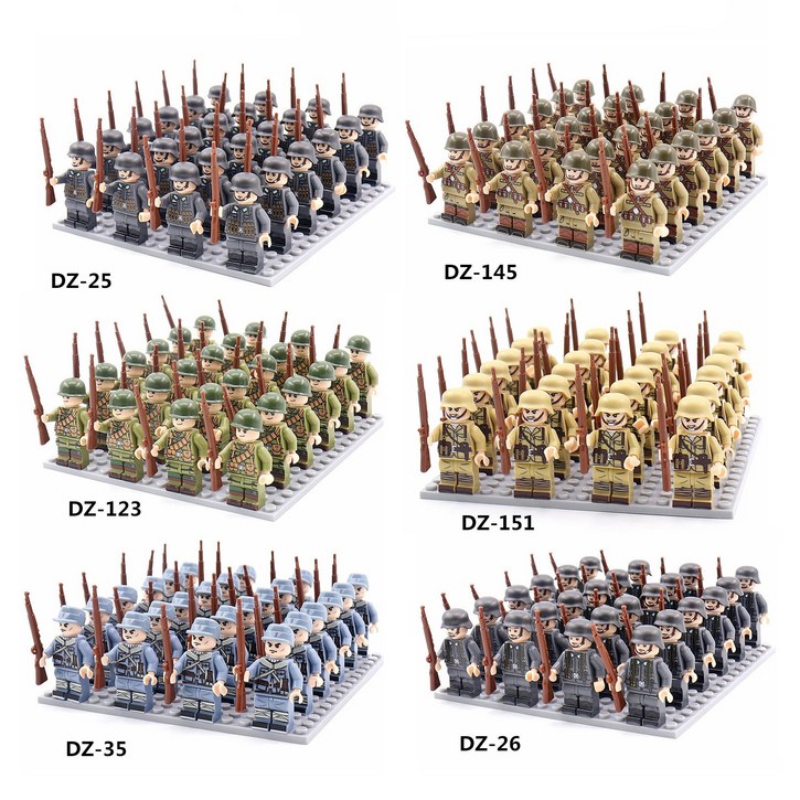 군인 레고 호환 24종 장난감  호환레고판 밀리터리 피규어 독일군인 KC인증 국내배송