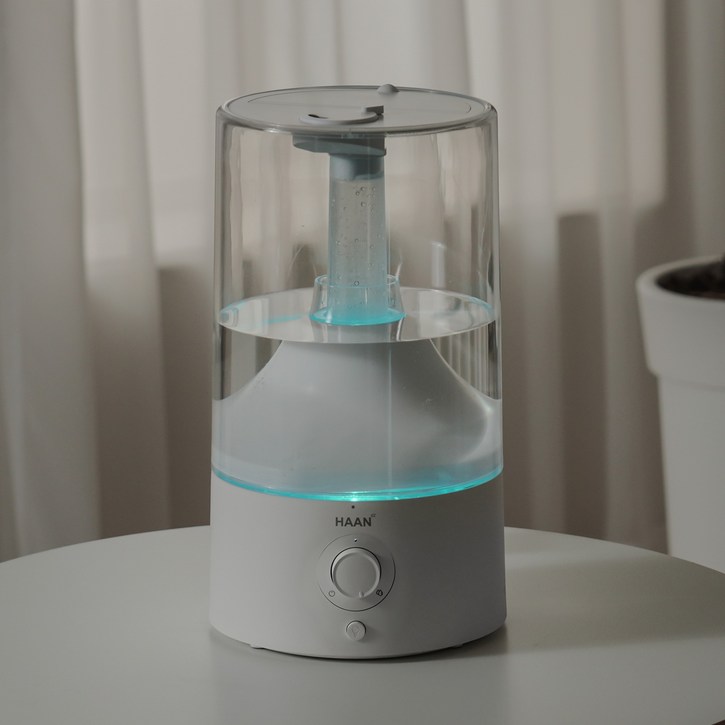 [26년형] HAAN 8컬러램프 초음파 가습기 5L, 화이트