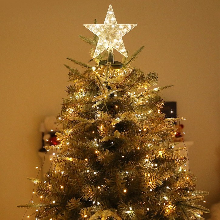 크리스마스 트리 감을필요없는드롭다운 탑별 드레스전구 트리 풀세트