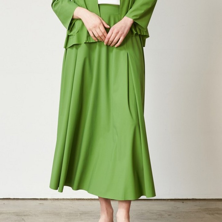 [최초가 137000원] 솔리드 맞주름 플레어 스커트 AFMOSK09 OG