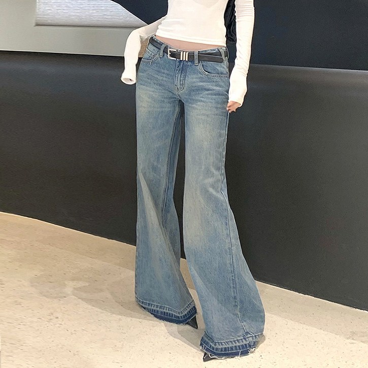 대박난박양 로우라이즈 와이드 청바지 대박난박양 로우라이즈 와이드 청바지