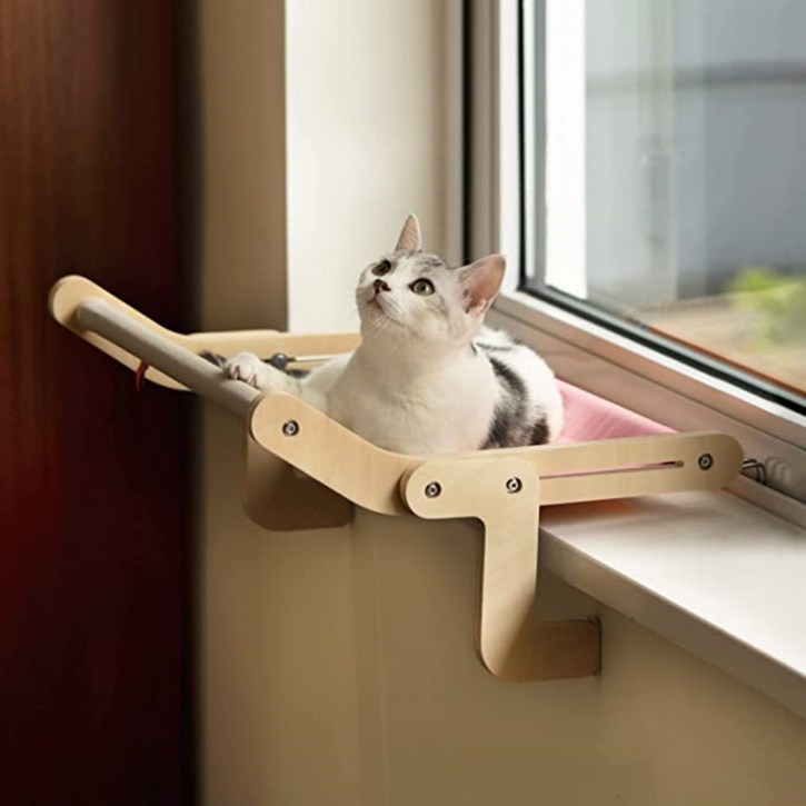 카무라라 고양이 창문 창틀 해먹