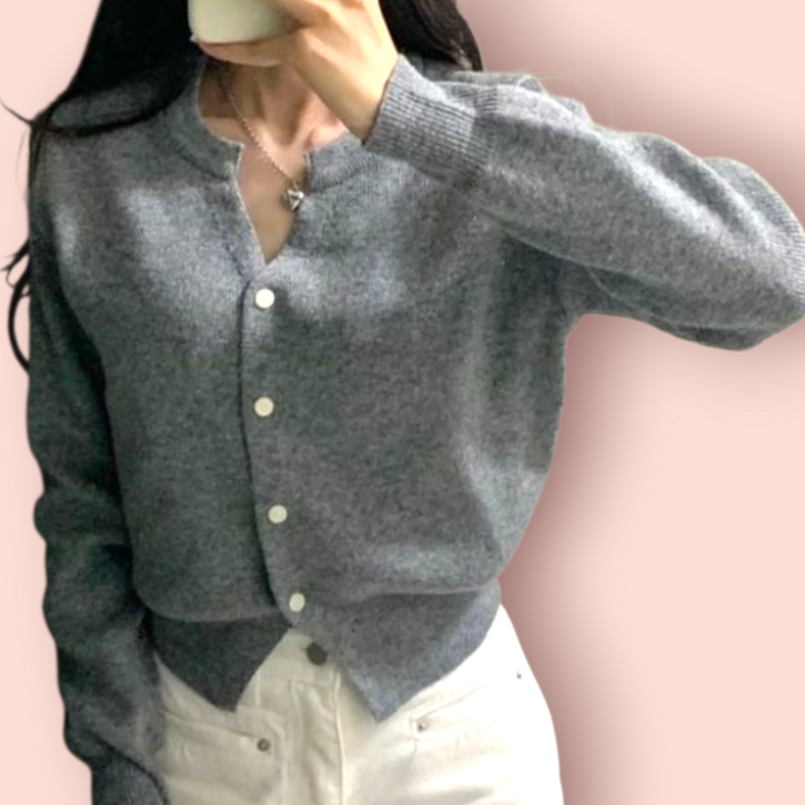 델리민 캐시미어 소프트 날씬 가디건