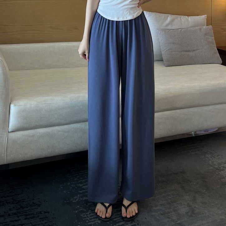 국내생산 뮤트톤 찰랑 와이드 밴딩 팬츠 4color 기본 무지 데일리 바지 찰랑이는 핏