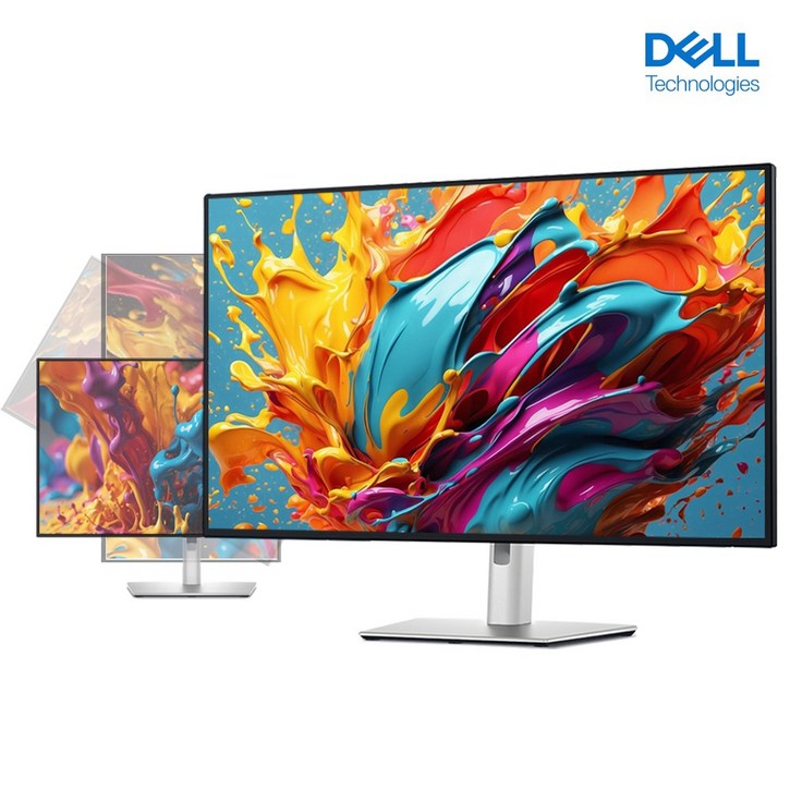델 DELL 울트라샤프 27인치 U2725QE 4K UHD 피벗 SRGB 100% DCI-P3 99% 120Hz 피봇 SW 화면분할 IPS Black 모니터, 68.47cm, U2725QE