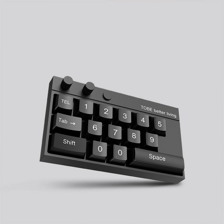 BIENOE 차량용 프리미엄 키보드형 주차번호판, 1개, 블랙