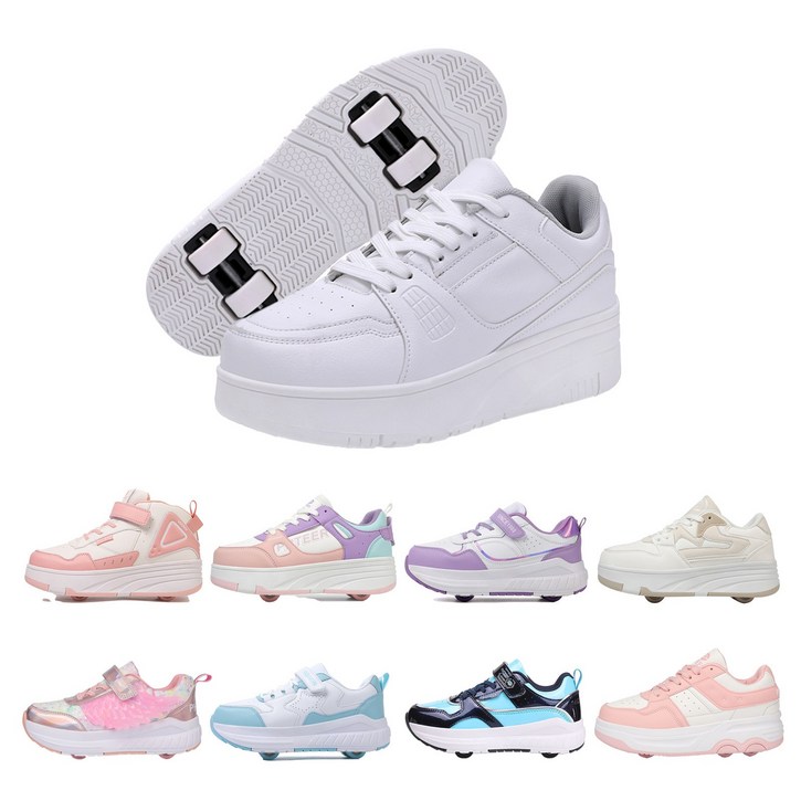 PHTEER 롤러슈즈 바퀴달린 운동화 롤러스케이트 4륜  F11