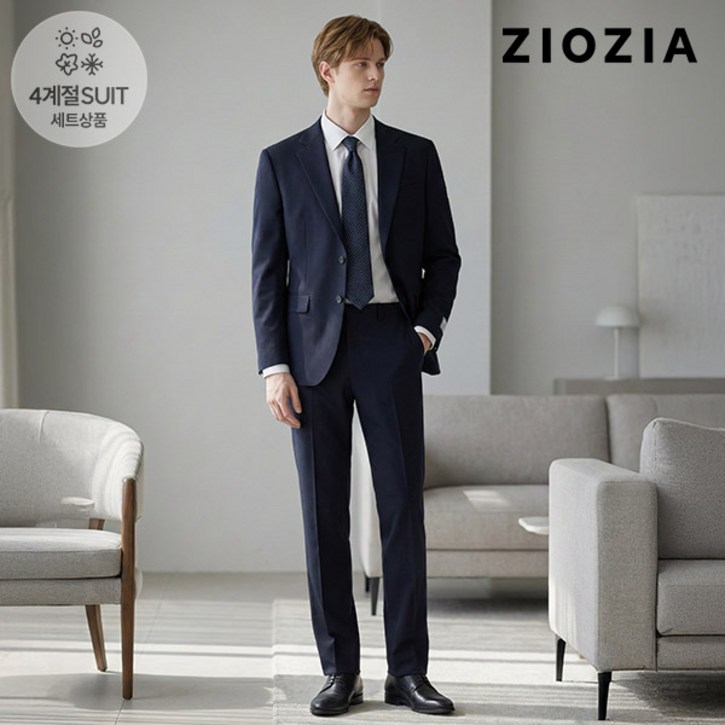 지오지아 네이비 트윌조직 사계절 정장세트 ABD5SB1201 ABD5SP1201 DNV
