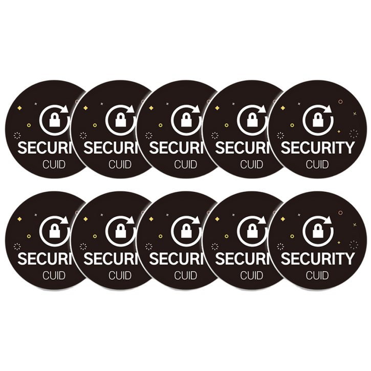아파트 공동현관 도어락 복사 등록 CUID 스티커 태그 MCT 출입문, 10개, CUID 태그 블랙 (No.80P)