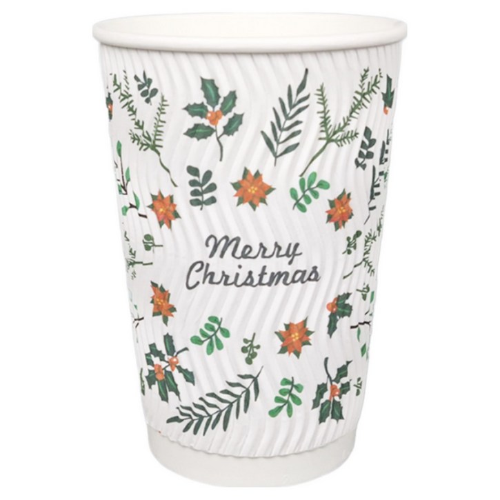 박스 3중 단열 종이컵 스노우시리즈 메리트리 13온스 1박스500개, 단품