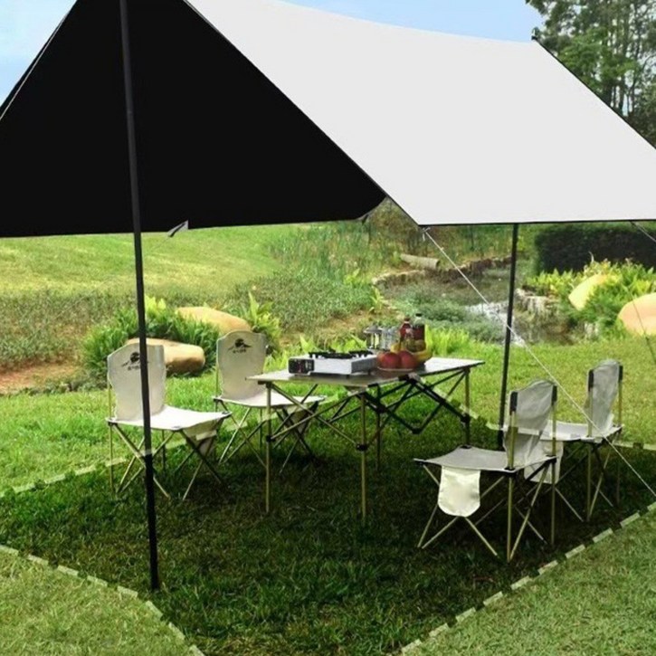 HA.M 아웃도어 타프 휴대용 캠핑 방수 블랙코팅타프 그늘막 피크닉 텐트