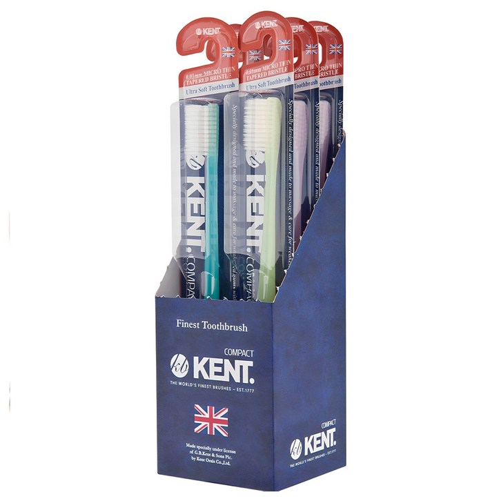 켄트 콤팩트 초극세모 칫솔, 6개입, 1세트