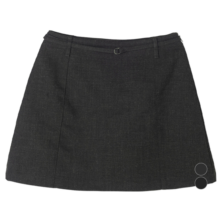 미쏘 여성용 A라인 벨티드 미니 스커트