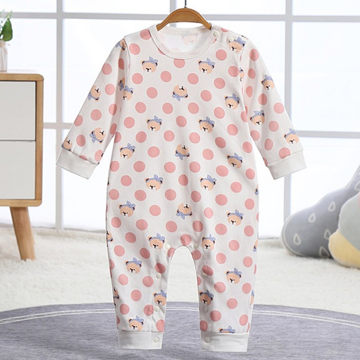 스타도어 순면 어깨스냅 긴팔 우주복