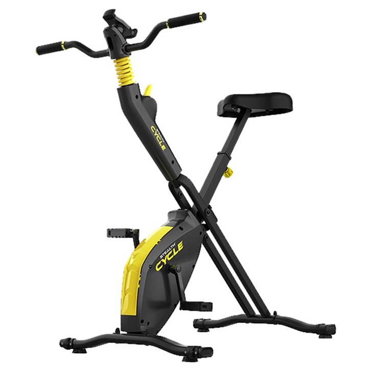 스텔스 사이클 가정용 접이식 실내 자전거, 옐로우, 단일상품