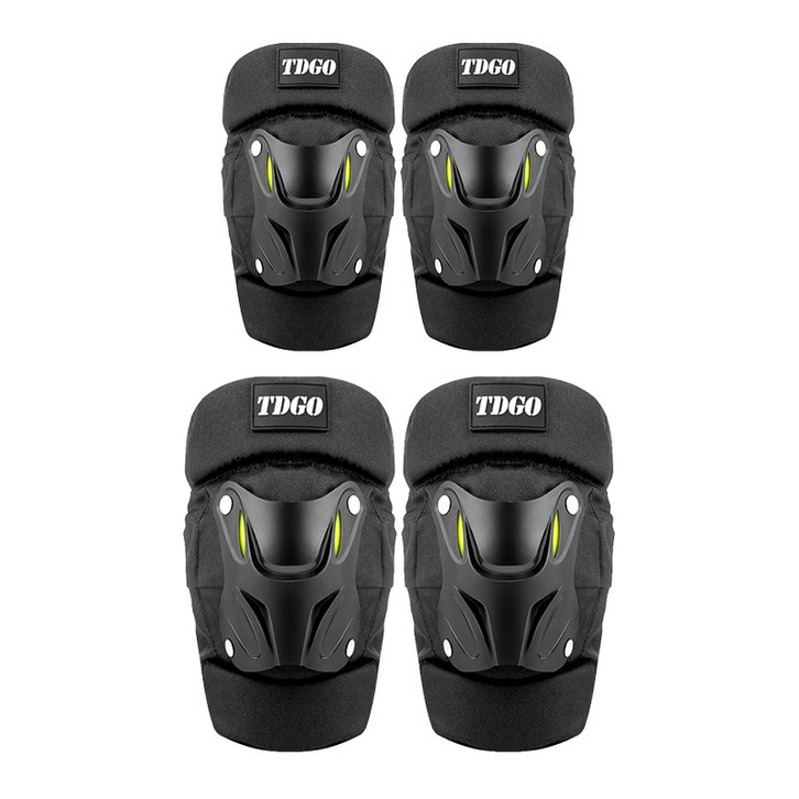 리치모리 오토바이 무릎 팔꿈치 보호대, 1세트, 블랙