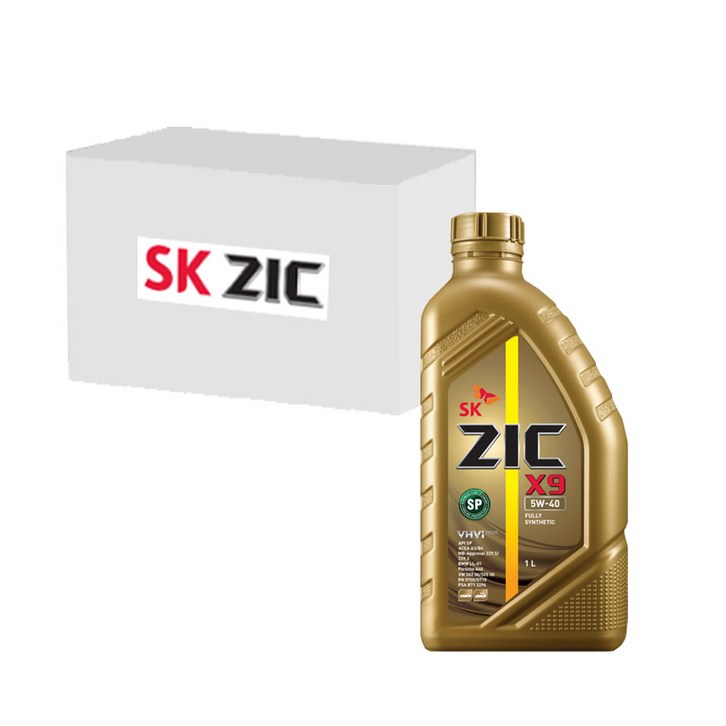 SK엔무브 지크 X9 5W40 (100% 합성유 가솔린용, 1L x 12개), 1개, 1L