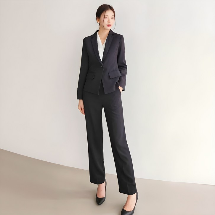 여성 바지 정장 세트 여자 셋업 투피스 기본 베이직 유니폼 가성비