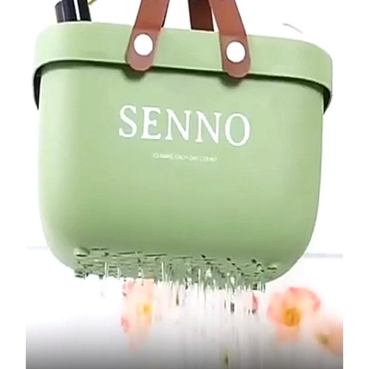 깔끔우먼 물빠짐 펀칭 목욕바구니, 그린 목욕바구니