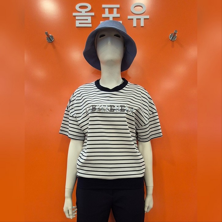 올포유 너무 예쁜 디자인 여성 스트라이프 원포인트 티셔츠 ALTRM4321100
