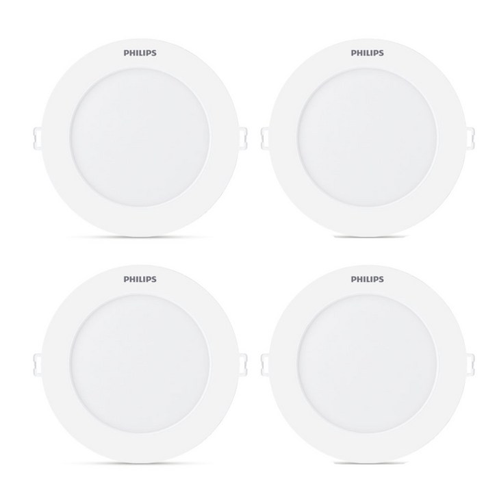 필립스 led 매입등 3인치 7W 다운라이트 59443 4P, 4개, 주광색6500K