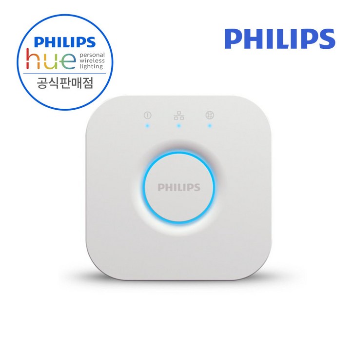  PHILIPS 코리아 공식판매점  필립스 HUE 4.0 브릿지 휴 조명 전구 블루투스 제어