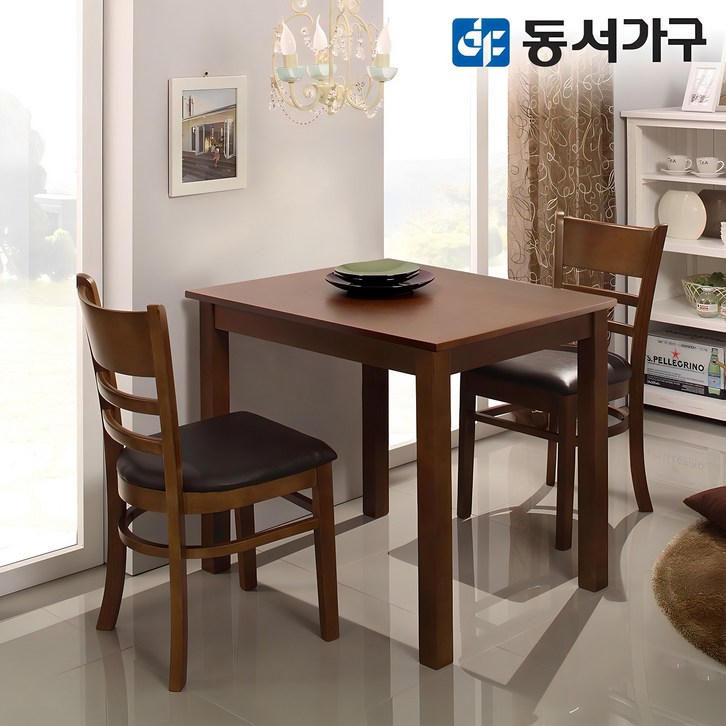 동서가구 CV모던 2인 원목 우드 식탁 테이블의자 미포함 DF643812