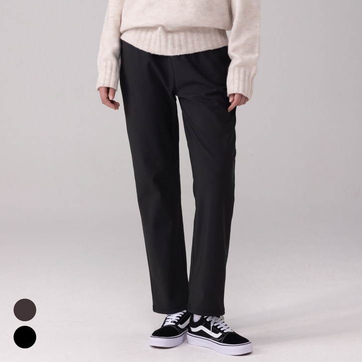 에버라스트 여성 테이퍼드핏 기모 바지 슬랙스