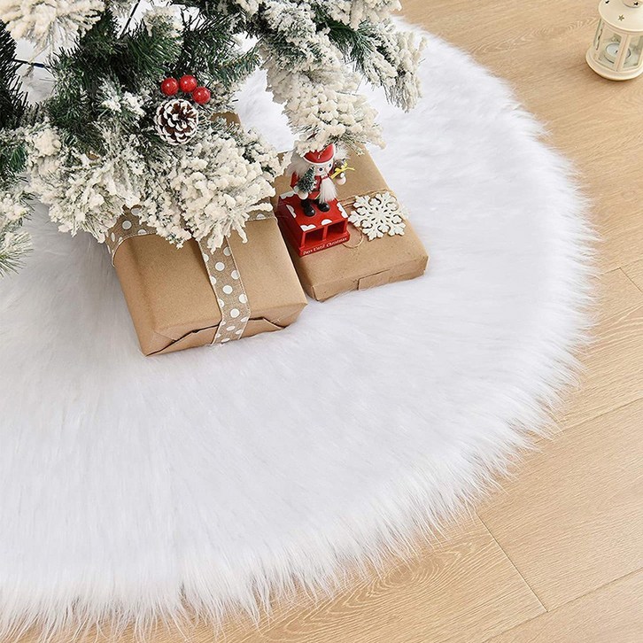크리스마스 트리러그 원형 양털 러그 트리가리개 78cm - 쇼핑뉴스