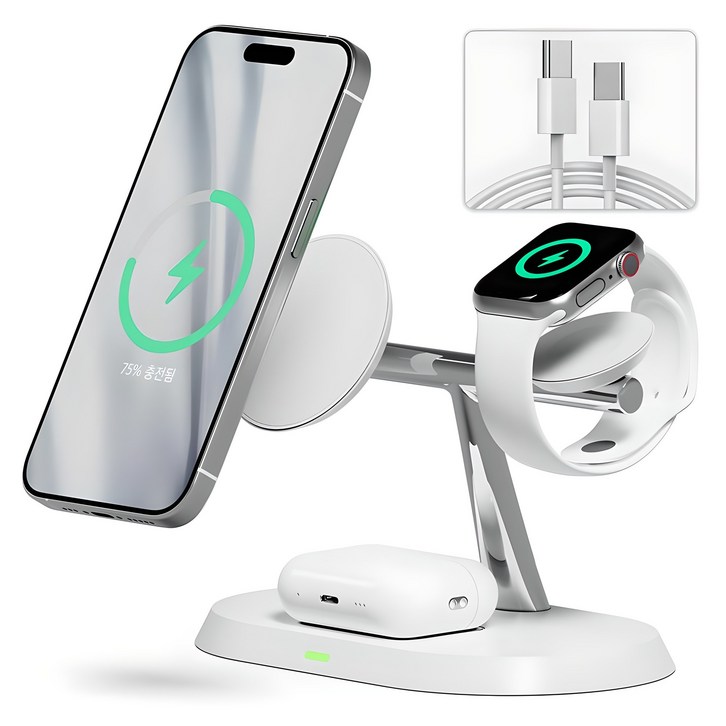 일리온 3in1  1 맥세이프 호환 마그네틱 무선 충전기