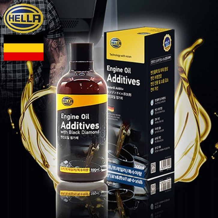 독일 HELLA 헬라 블랙다이아몬드 그래핀 엔진오일 첨가제 500ml 덤프트럭 트레일러 그래핀코팅제, 단품, 1개