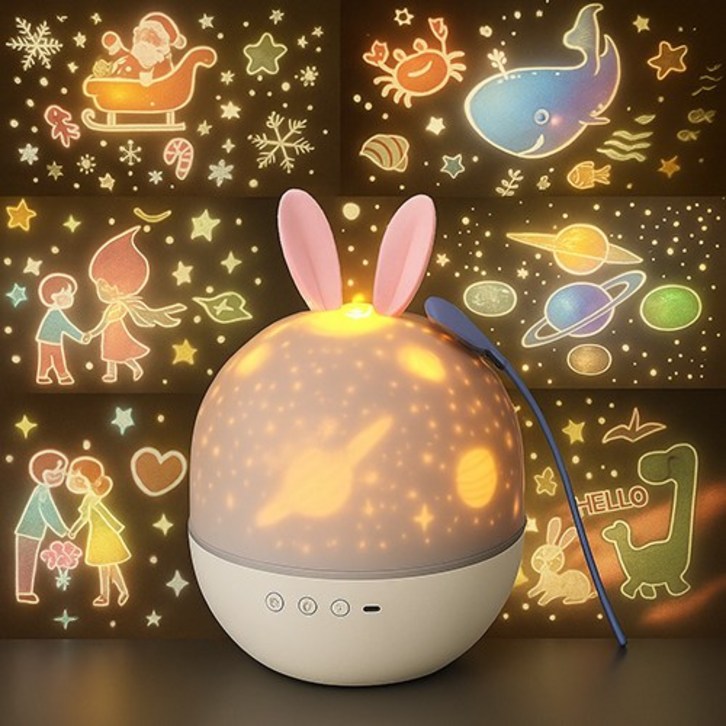 샤인램 오르골 취침등 led cute elf 스탠드 침실 미러볼 유아 아이 수면등 수유 무드등 조명 생일 홈파티 크리스마스 선물