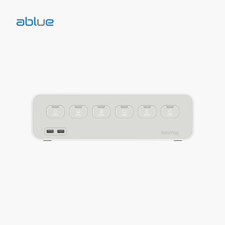 에이블루 박스탭  인테리어 멀티탭 박스 전선 정리함, 1개, 웜그레이, 2.3m